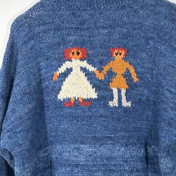 Amano Wool Sweater Vintage Church Wedding Farm Garden Pockets Size OS Chapel - Picture 8 of 11